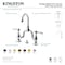 Kingston Brass Bridge Bathroom Faucet with Brass PopUp, Matte Black KS7990BPL - alternate 6